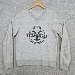 Uniqlo Men's Size M Gray Yellowstone‎ Dutton Ranch Graphic Crew Neck Sweatshirt